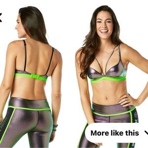 Zumba Wear 2pc Active wear Workout Outfit Set Bra and Leggings ￼L